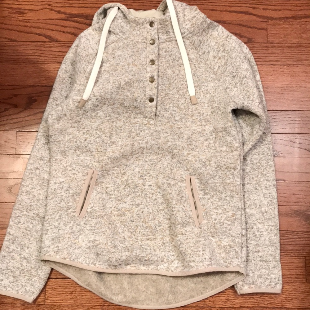 Beige Hoodie Sweatshirt